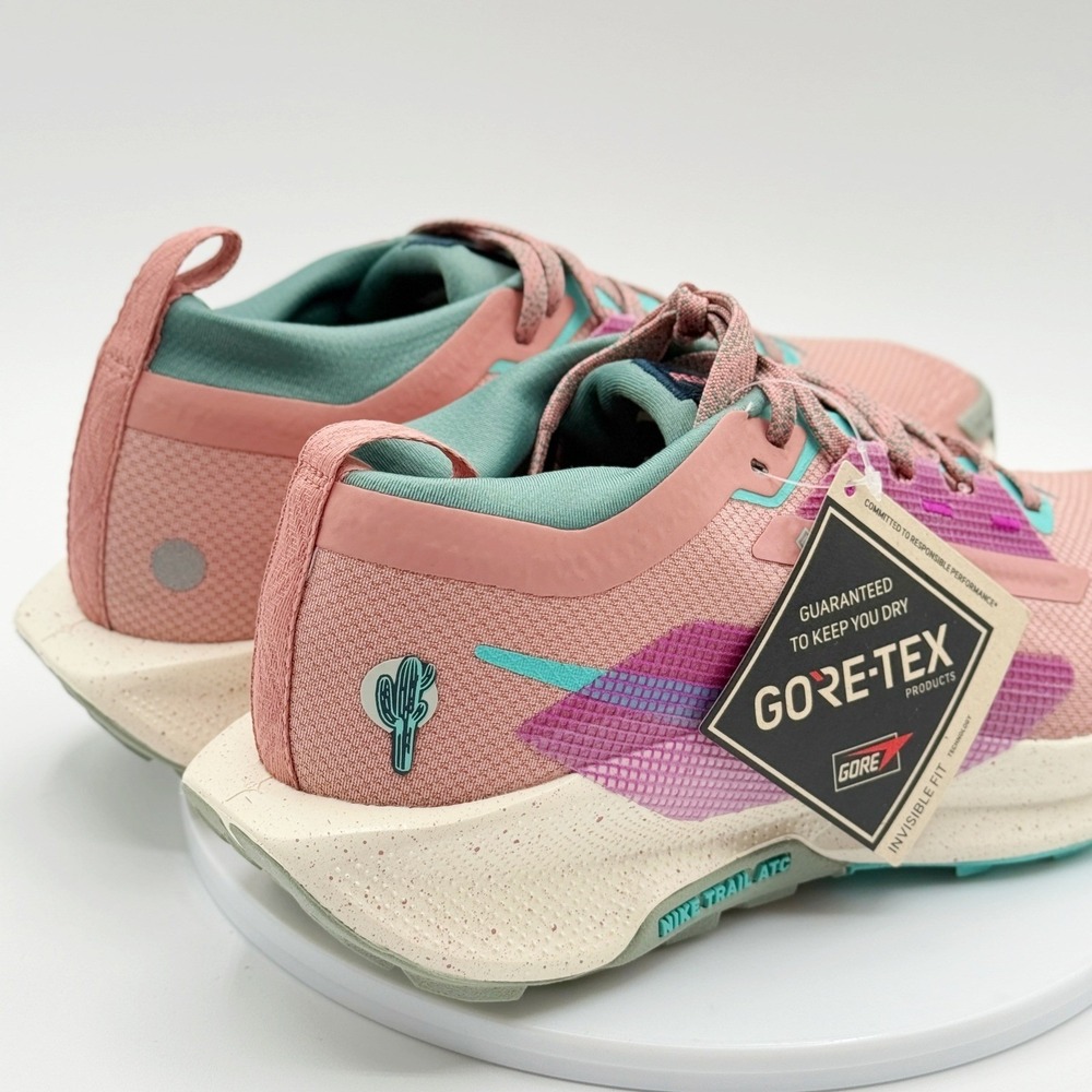 Nike Pegasus Trail 5 GTX Womens Size 8 Gore-Tex Red Stardust Green Shoes FQ0912 - Picture 4 of 8